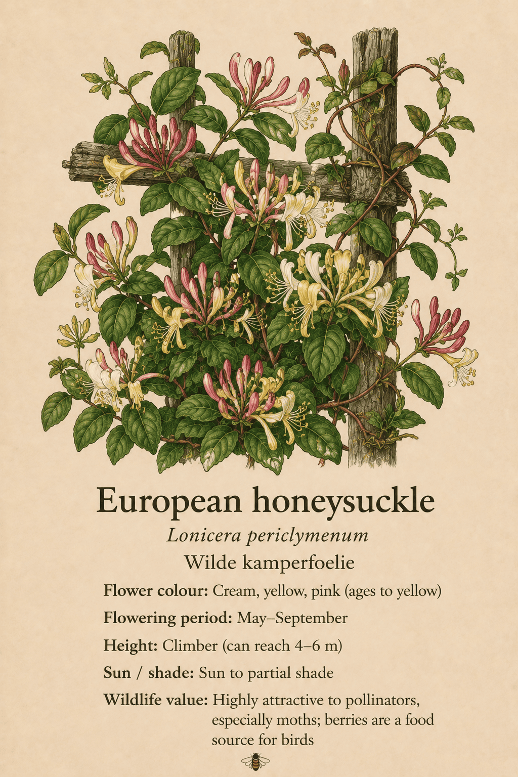 European honeysuckle - wilde kamperfoelie - Lonicera periclymenum
