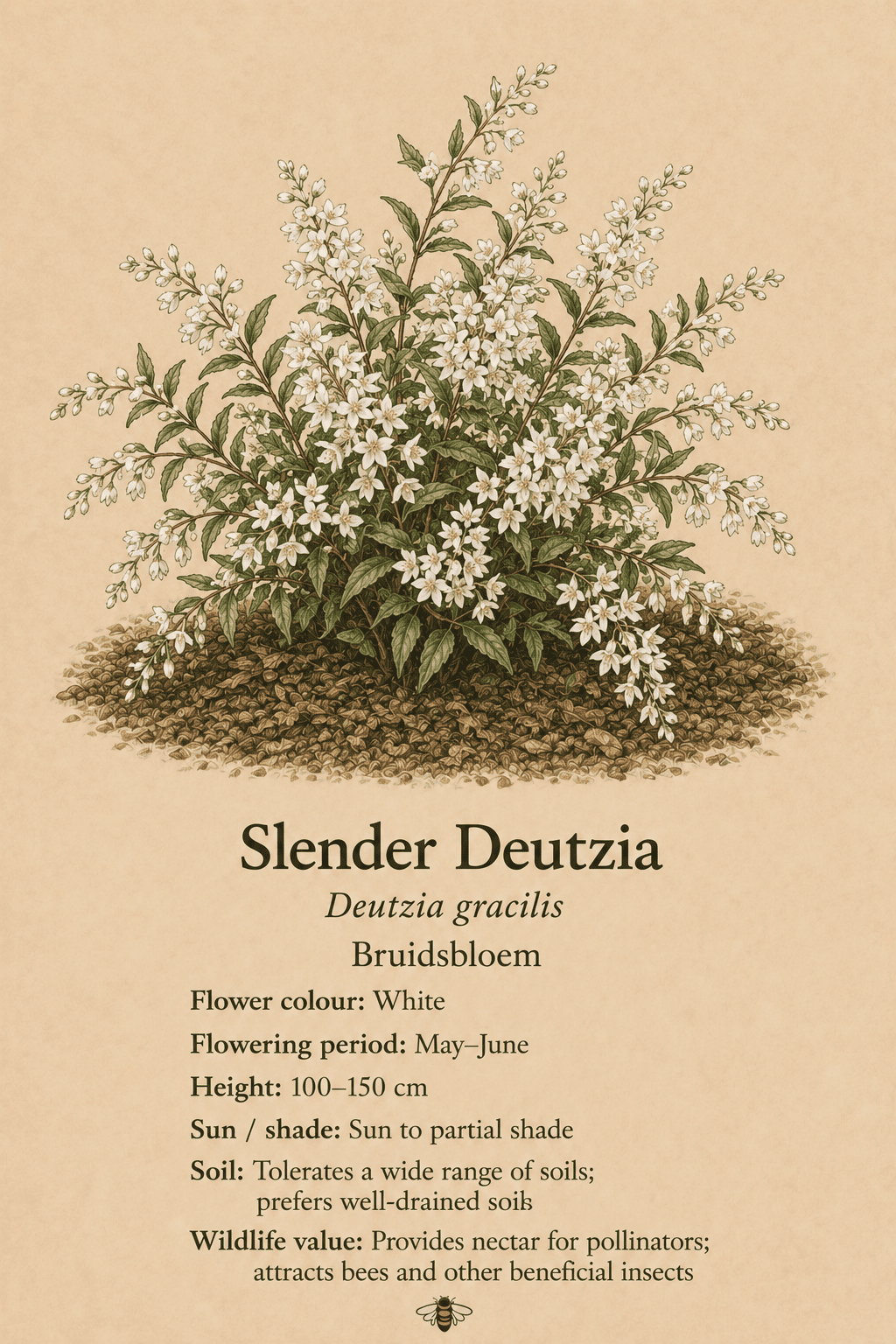 slender Deutzia - bruidsbloem - Deutzia gracilis